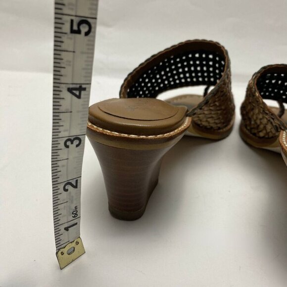 DONALD PLINER Block Bronze/Gold Heel Sandal Size 7 - Picture 5 of 8